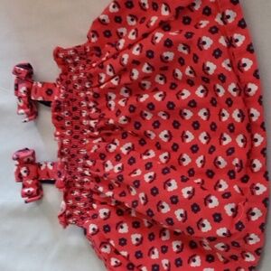 Carter's 9 Months Baby Girl Smocked Floral Tank Top with Bow Accent Straps